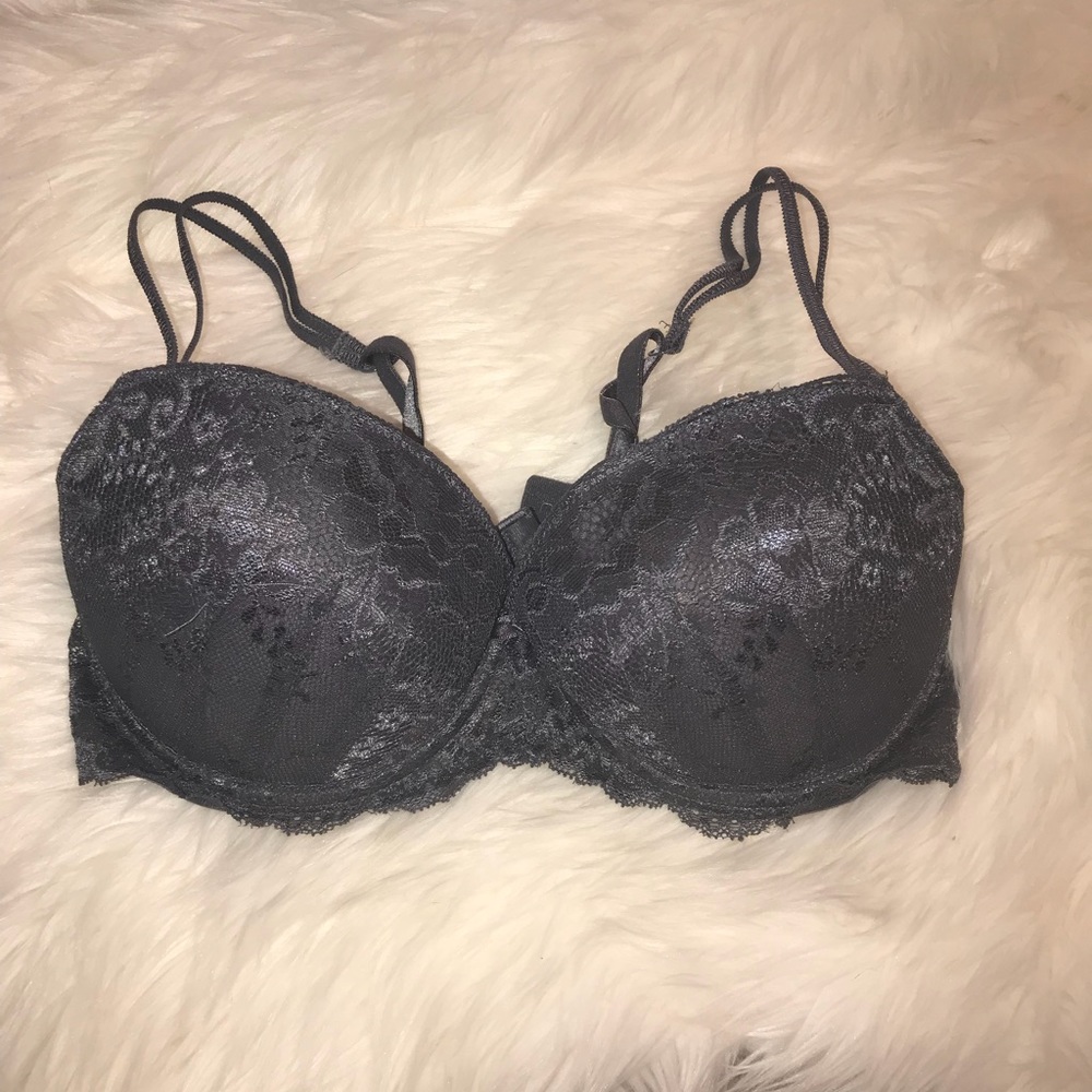 CANDIES BRA GRAY LACE SIZE 36C